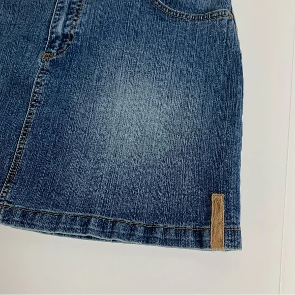 Vintage Rocawear Jean Mini Skirt Y2k Hip Hop Blue Denim Womens Size 9/10 - Picture 11 of 11
